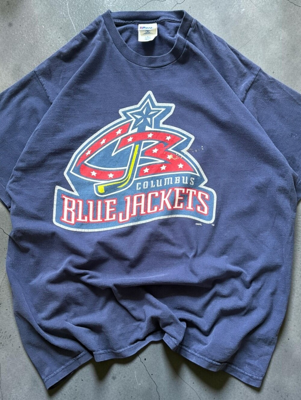 Vintage 90s Pro Player Columbus Blue Jackets NHL Hockey Shirt Size Mens XL